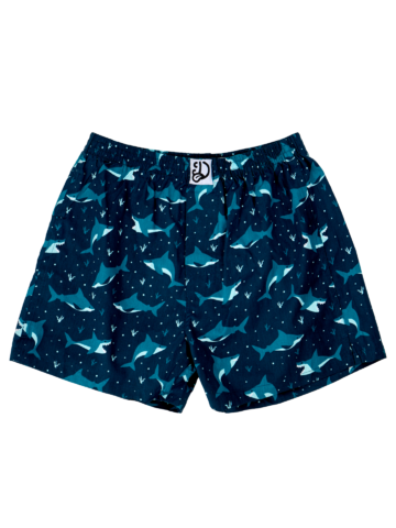 Kiárusítás Vidám férfi alsónadrág Kék cápa