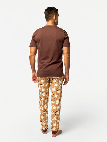 Geschenk von Dedoles Lustiger Pyjama für Männer Schläfriger Kaffee