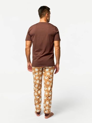 Výnimočný darček od Dedoles Veselé pánske pyžamo Ospalá káva