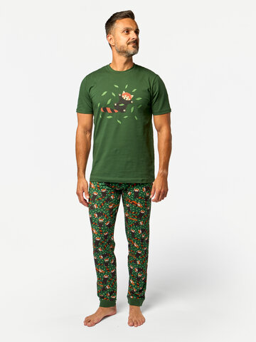 Foto Lustiger Pyjama für Männer Roter Panda 