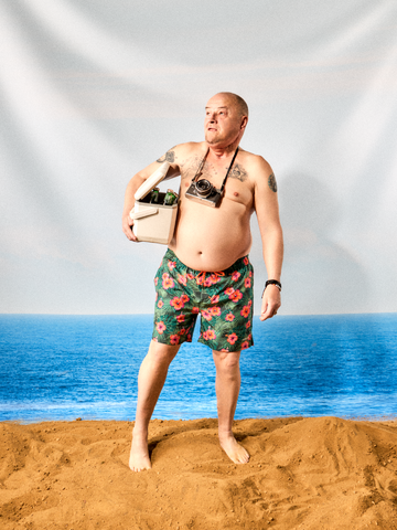 Foto Veselé pánské plavky Ibišek