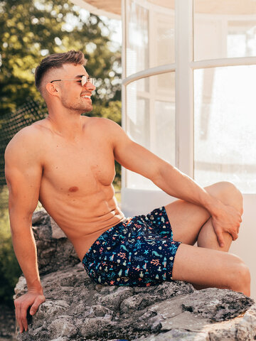 Tip na darček Весели мъжки плувни шорти Морски живот