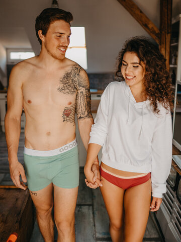 Looking for an original and unusual gift? The gifted person will surely surprise with Mint Grey Men's Trunks