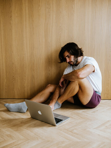 Lifestyle photo Eggplant Purple Men's Trunks