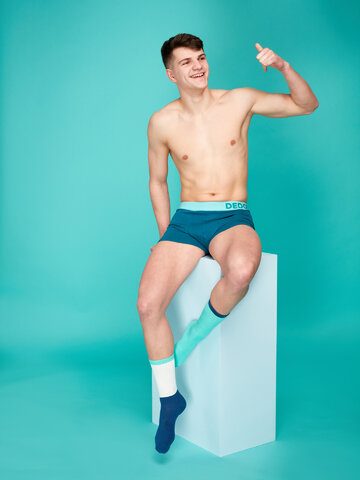 Tip na darček Petrolejovo modré pánske boxerky