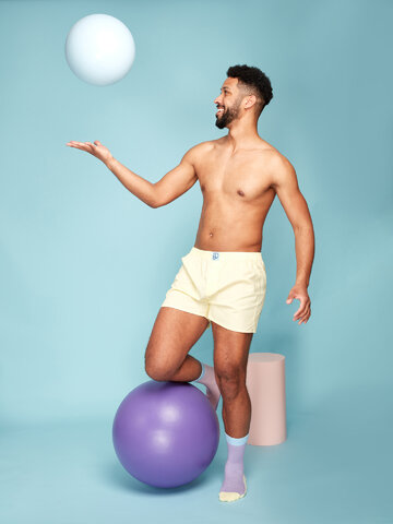 Pre dokonalý a originálny outfit Pastelgeel herenboxershorts