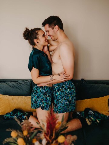 Szerezzen magának örömet ezzel a Dedoles darabbal Vidám férfi alsónadrág Éjszakai párduc