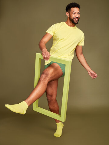 Výnimočný darček od Dedoles Socquettes citron vert en fibres de bambou