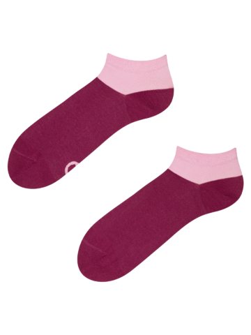 Výpredaj Bordeaux en roze enkelsokken Symfonie