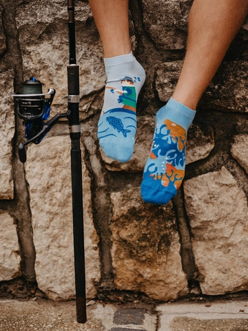 Výnimočný darček od Dedoles Veselé členkové ponožky Rybolov