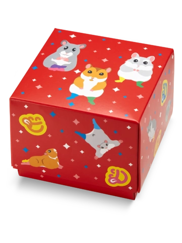 Lifestyle foto Štvorcová darčeková krabička Tancujúce škrečky