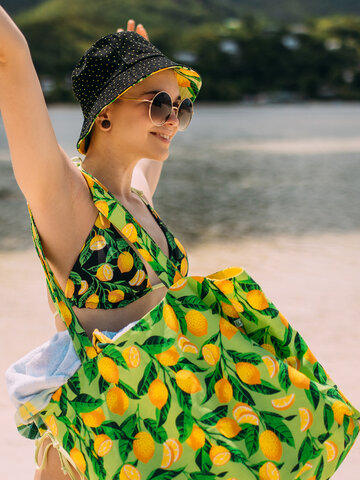 Sale Beach Bag Lemons