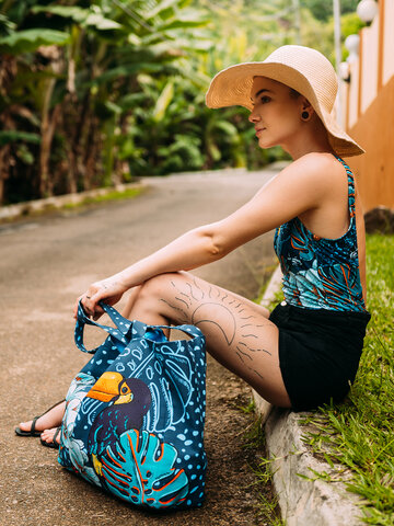 Pre dokonalý a originálny outfit Borsa da mare Buonumore Giungla tropicale