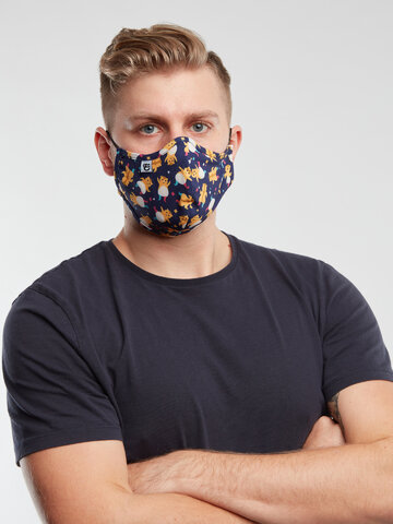 Pre dokonalý a originálny outfit Veselé antibakteriálne rúško Párty škrečky - väčšie