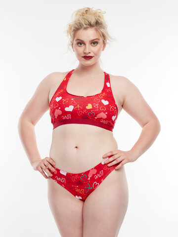 Eredeti ajándék a Dedolestől Vidám női brazil alsó Szívecskék