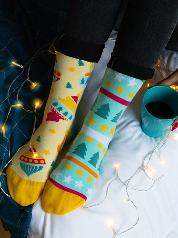 Pre dokonalý a originálny outfit Chaussettes rigolotes Boules de Noël