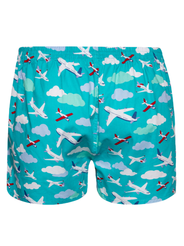 Lifestyle fotó Vidám  férfi alsónadrág Repülők és felhők