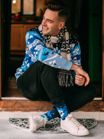 Výpredaj Veselý zimný sveter Zimná rozprávková krajina