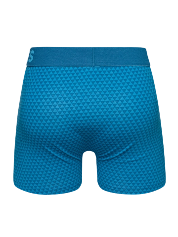 Sleva Smaragdovo-modré pánské vzorované boxerky