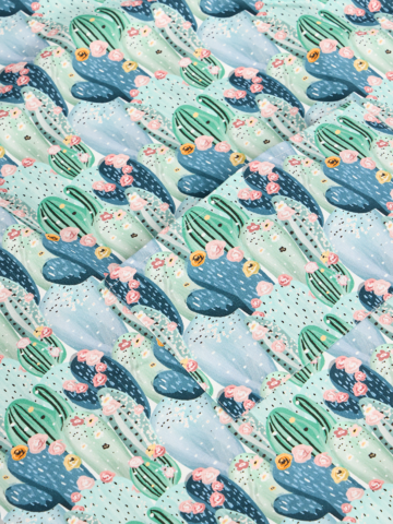 ОТСТЪПКА Весела кухненска престилка Цъфтящи кактуси