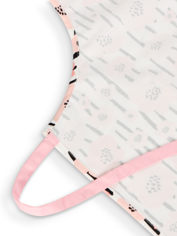 Foto Vidám konyhakötény Rózsaszín virágok