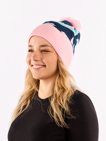 Potešte sa týmto kúskom Dedoles Berretto con pon-pon Buonumore Uccelli invernali