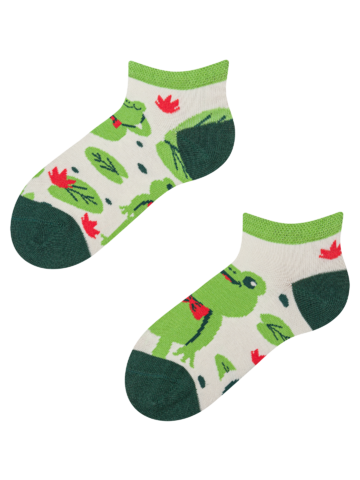 Pre dokonalý a originálny outfit Весели детски къси чорапи Малка жабка