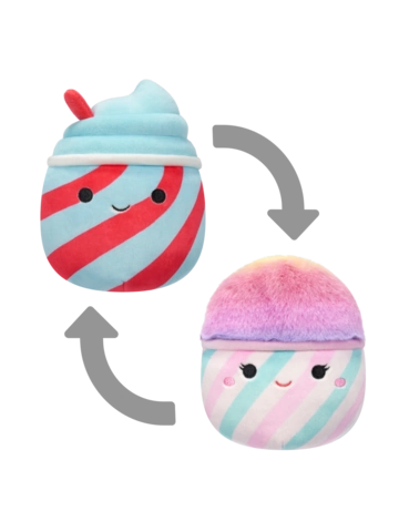 Zľava Peluche Squishmallows de 13 cm 2 en 1 Tucker la barbotine / Bevin la barbe à papa