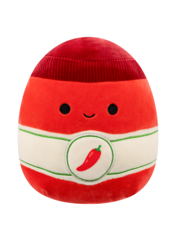 Potešte sa týmto kúskom Dedoles Squishmallows 2 in 1 Odion il noodle rosso fuoco/Illia la salsa sriracha, 13 cm
