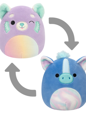 Pre dokonalý a originálny outfit SQUISHMALLOWS 2v1 panda Lexis a morský koník Romano