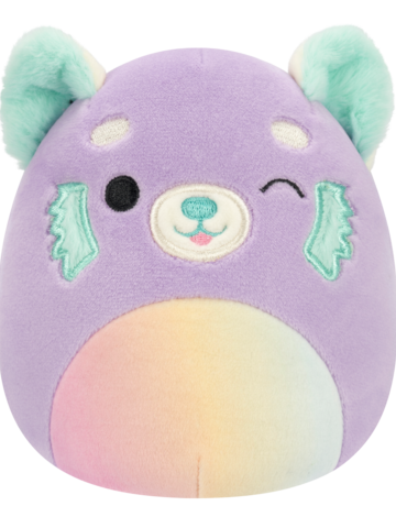 Potešte sa týmto kúskom Dedoles Squishmallows 2 in 1 Lexis il panda viola e rosso/Romano l’ippocampo blu, 13 cm