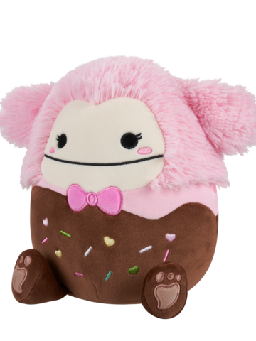 Rabatt Squishmallows Brina der in Schokolade getauchte rosa Bigfoot mit rosa Fliege, 20 cm