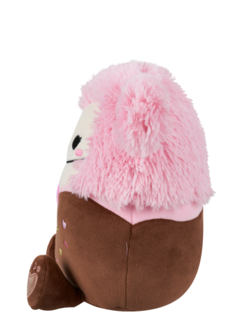 für ein vollkommenes und originelles Outfit Squishmallows Brina der in Schokolade getauchte rosa Bigfoot mit rosa Fliege, 20 cm
