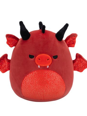 Lifestyle fotó SQUISHMALLOWS Salami, a piros sárkány, 20 cm