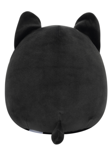 Potešte sa týmto kúskom Dedoles Peluche Squishmallows de 20 cm Eponine le chat noir au ventre duveteux bleu néon et aux oreilles scintillantes