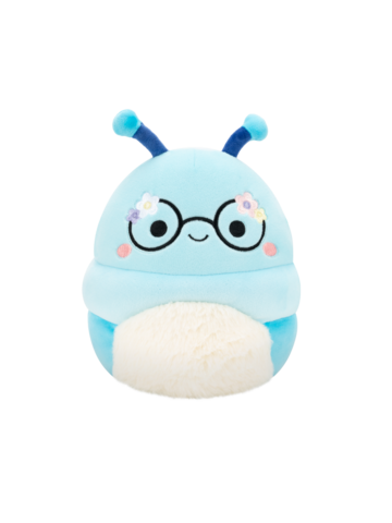 Výnimočný darček od Dedoles Squishmallows Cordelia la lettrice selvaggia blu con fiori e occhiali, 20 cm