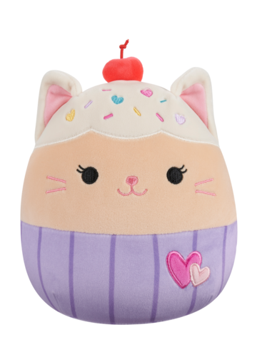 Obrázok produktu Плюшена играчка Squishmallows – Котката ванилово кексче Мириам със сърце, 20 см