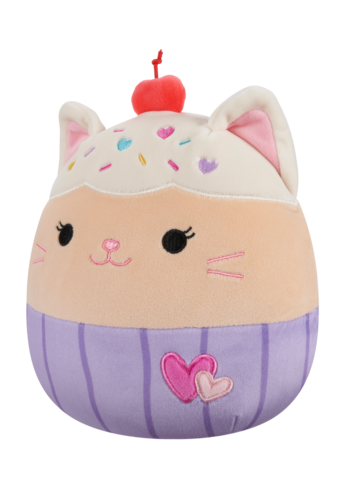 Hľadáte originálny a nezvyčajný darček? Obdarovaného zaručene prekvapí Плюшена играчка Squishmallows – Котката ванилово кексче Мириам със сърце, 20 см