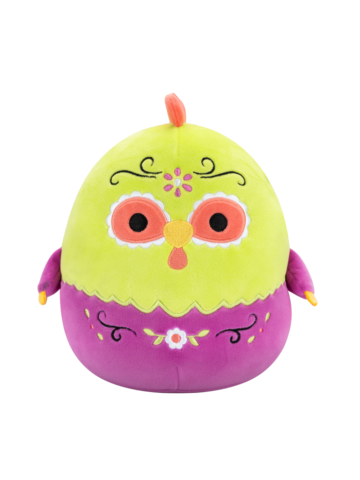 Pre dokonalý a originálny outfit Плюшена играчка Squishmallows от серията Day of the Dead, Зелено-лилавият петел Ампаро, 20 см