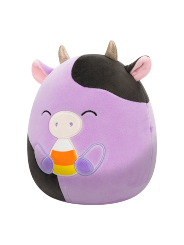 Hľadáte originálny a nezvyčajný darček? Obdarovaného zaručene prekvapí SQUISHMALLOWS Fialová kravička Alexie, 20 cm