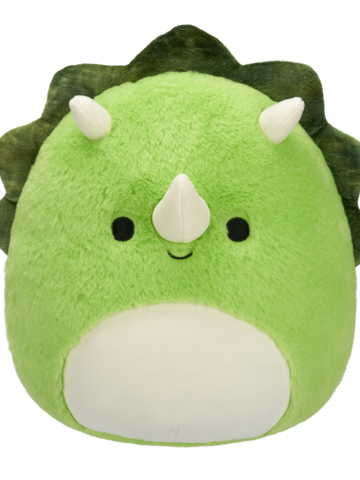 Lifestyle foto Плюшена играчка Squishmallows Fuzzamallows, Зеленият трицератопс Тристан, 30 см