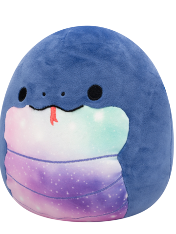 Hľadáte originálny a nezvyčajný darček? Obdarovaného zaručene prekvapí Плюшена играчка Squishmallow Морскосинята змия с космическо коремче Херман, 20 см