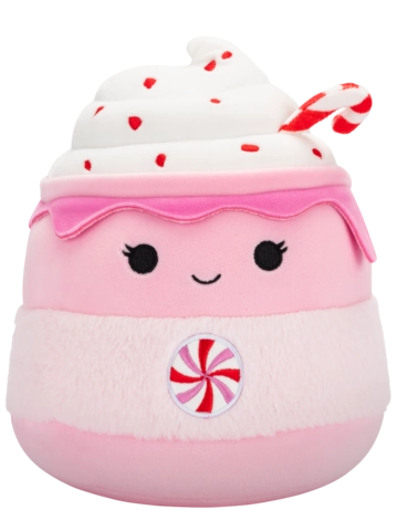 Hľadáte originálny a nezvyčajný darček? Obdarovaného zaručene prekvapí Squishmallows Ethel de roze suikerspin warme chocolade, 20 cm