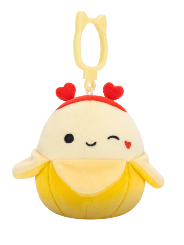 Potěšte se tímto kouskem Dedoles SQUISHMALLOWS klíčenka Banán – Junie, 9 cm