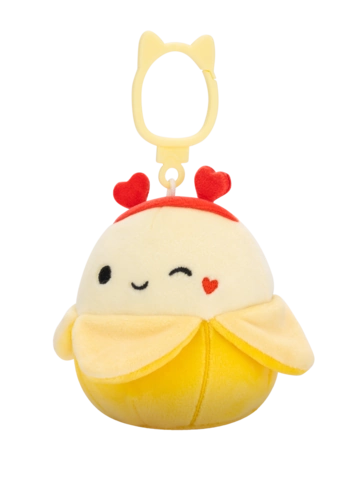 Lifestyle foto SQUISHMALLOWS klíčenka Banán – Junie, 9 cm