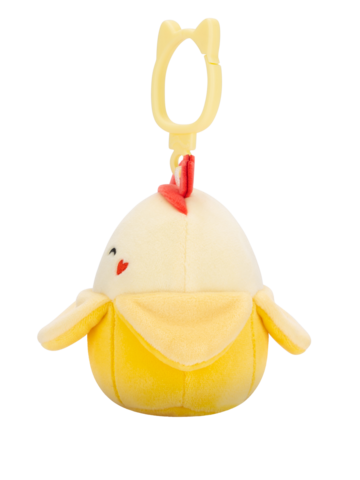 Výnimočný darček od Dedoles Squishmallows con clip-on Junie la banana gialla che fa l'occhiolino, 9 cm