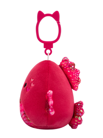 Tip na darček Peluche Squishmallows de 9 cm Clip-On Barella le poisson Betta à la framboise