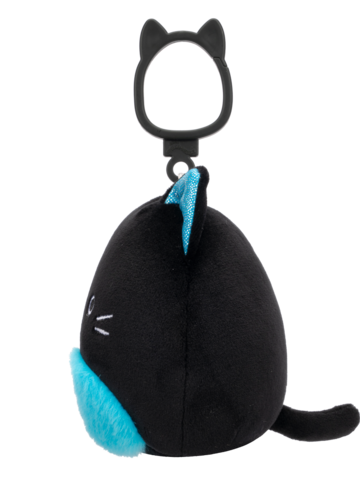 Lifestyle foto Squishmallows Clip-On Eponine the Cat with Fuzzy Belly and Sparkle Ears, 9 cm