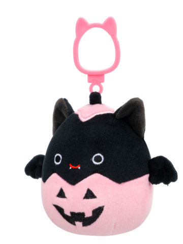 Hľadáte originálny a nezvyčajný darček? Obdarovaného zaručene prekvapí Ключодържател Squishmallows Прилепът в розов тиквен фенер Емили, 9 см