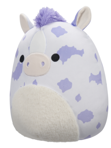 Výnimočný darček od Dedoles Плюшена играчка Squishmallows, Абелита, виолетовият кон от породата Апалуза, 30 см